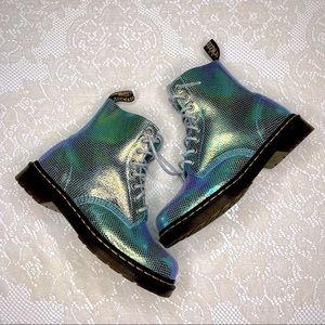 Dr. Martens Rare HTF Blue Mermaid Iridescent 1460 Pascal Size 8